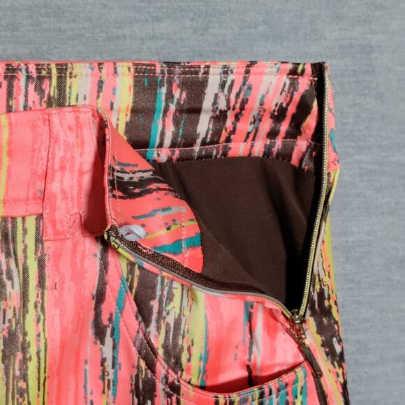 Jamie Sadock Golf Skirt Skort Womens Size 12 Striped Colorful Activewear Stretch - Picture 8 of 13